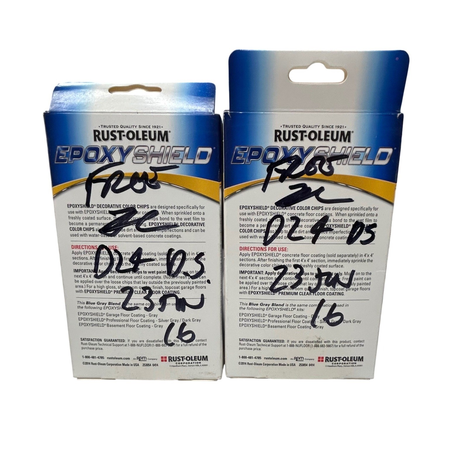 2lbs Rust-Oleum EpoxyShield Decorative Color Chips Blue Gray 50 sq feet NEW