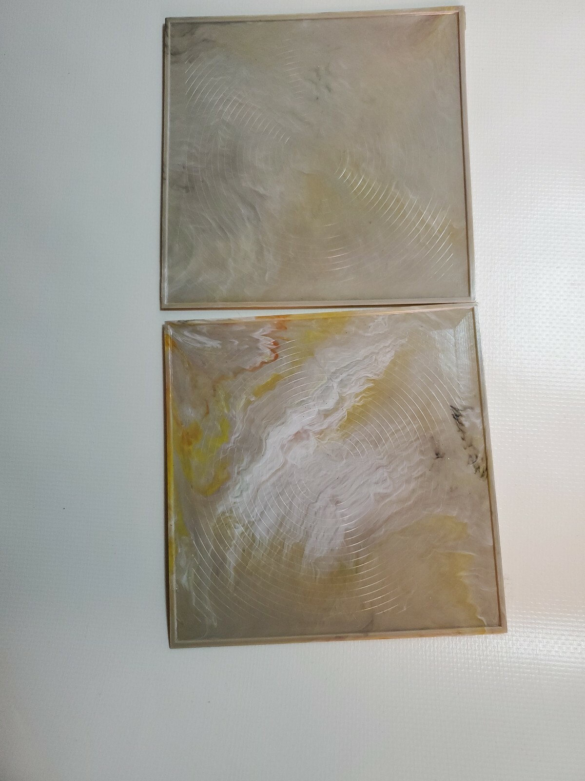Multicolor Marble Plastic Tile 4 1/4″ wall bathroom kitchen polystyrene Vntg NOS