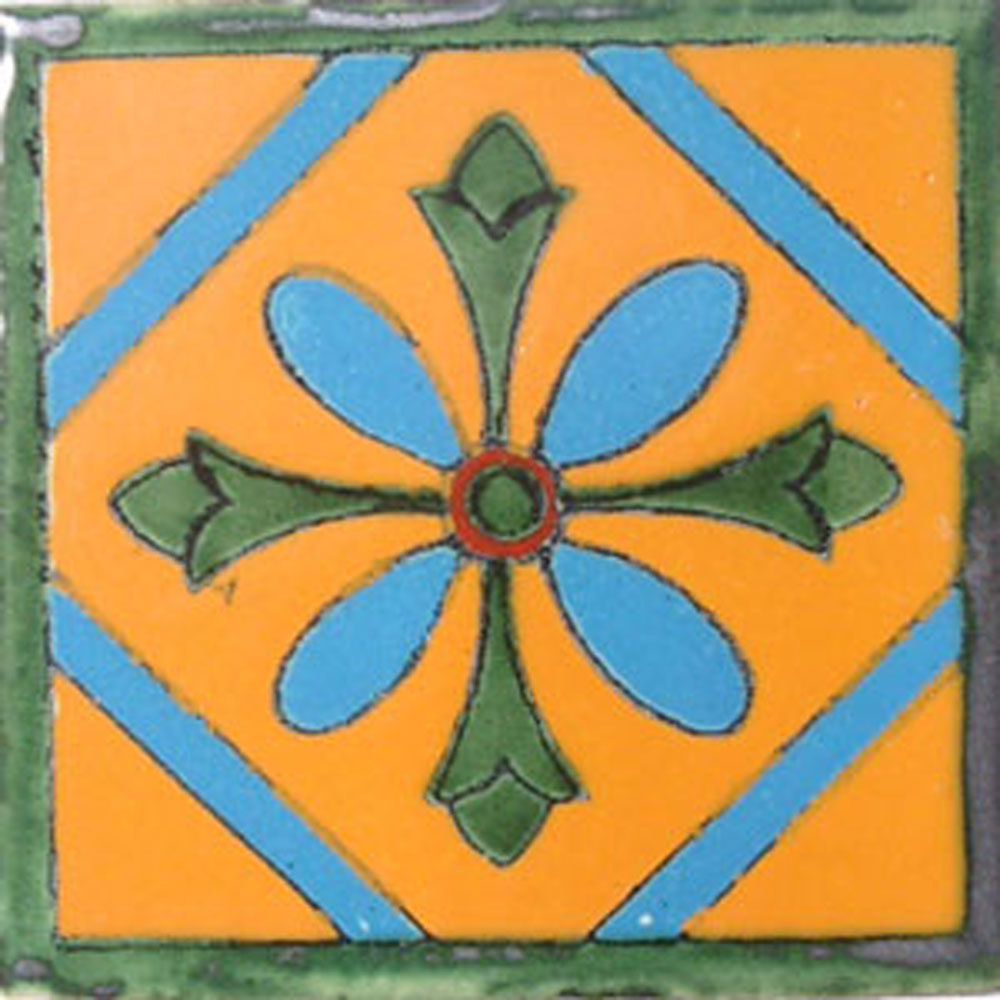 #C012) Mexican Tile sample 4×4 inch, we combine shipping GET WHAT YOU NEED !!