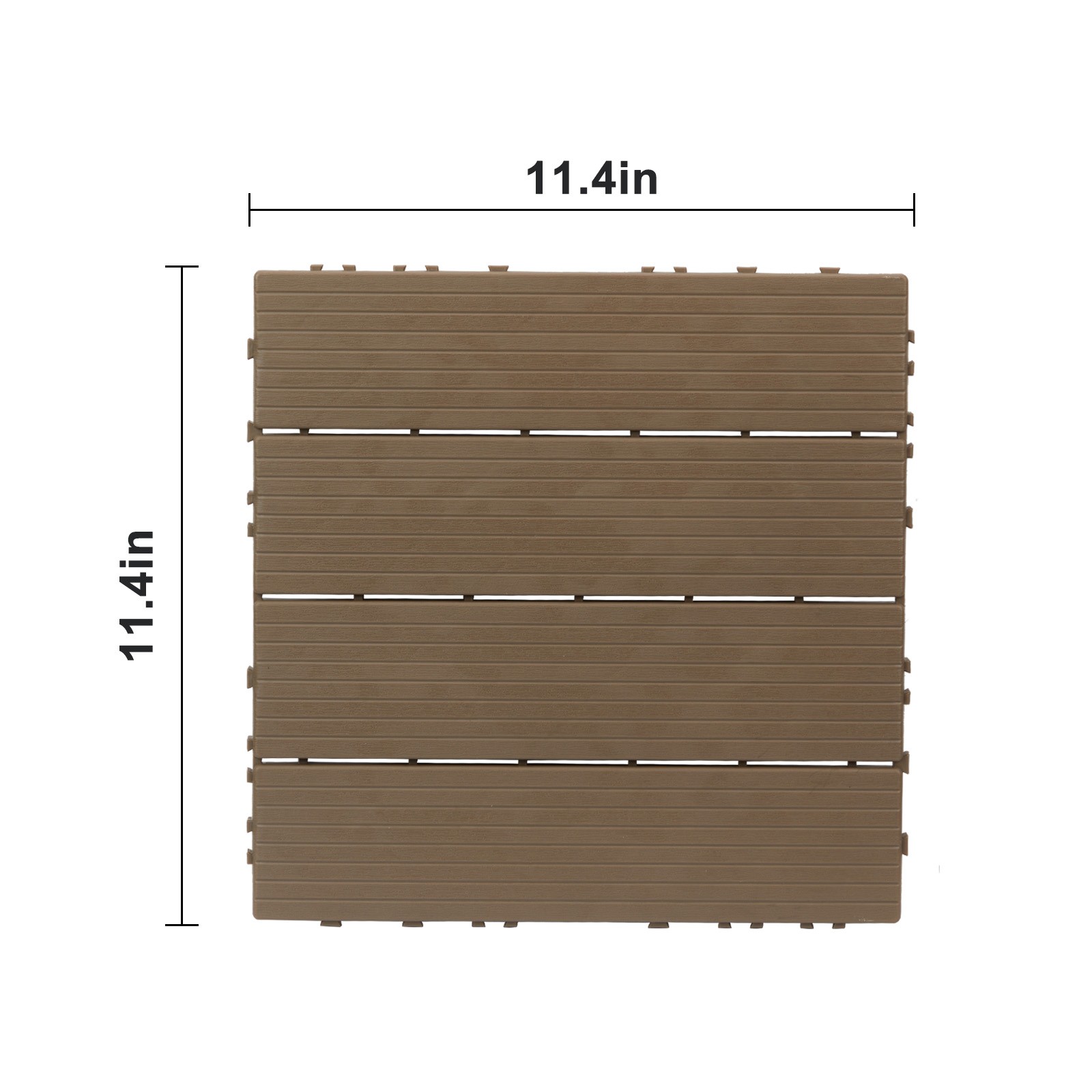 27Pcs Plastic Patio Deck Tiles 11″ x 11″ Interlocking Flooring Indoor & Outdoor