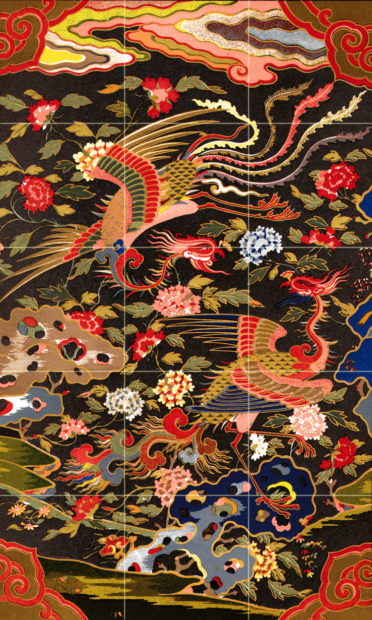 Art Chinese Patterns Flowers Kitchen Mural Ceramic Tiles Home Decor Tile #2507