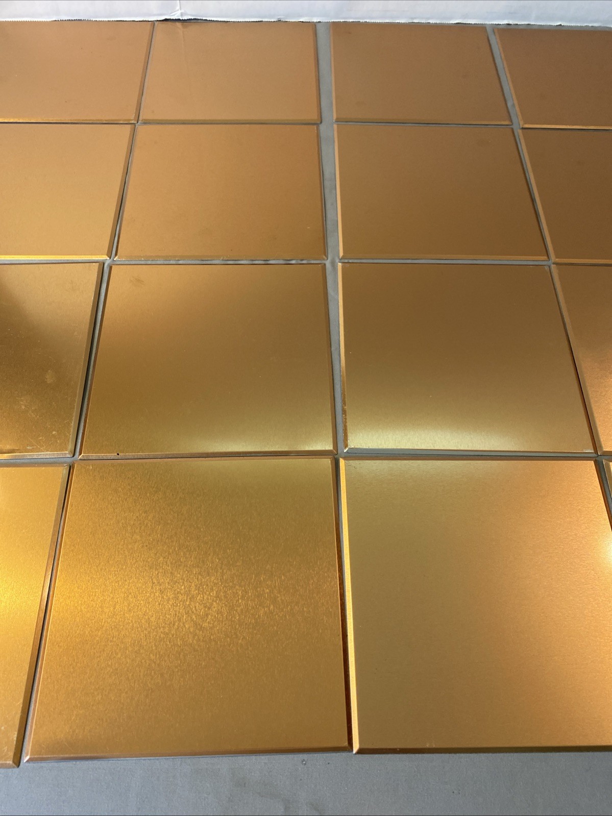 Brushed COPPER Tin Square Tile 6×6 inch Smooth Kitchen Bathroom Backsplash 20