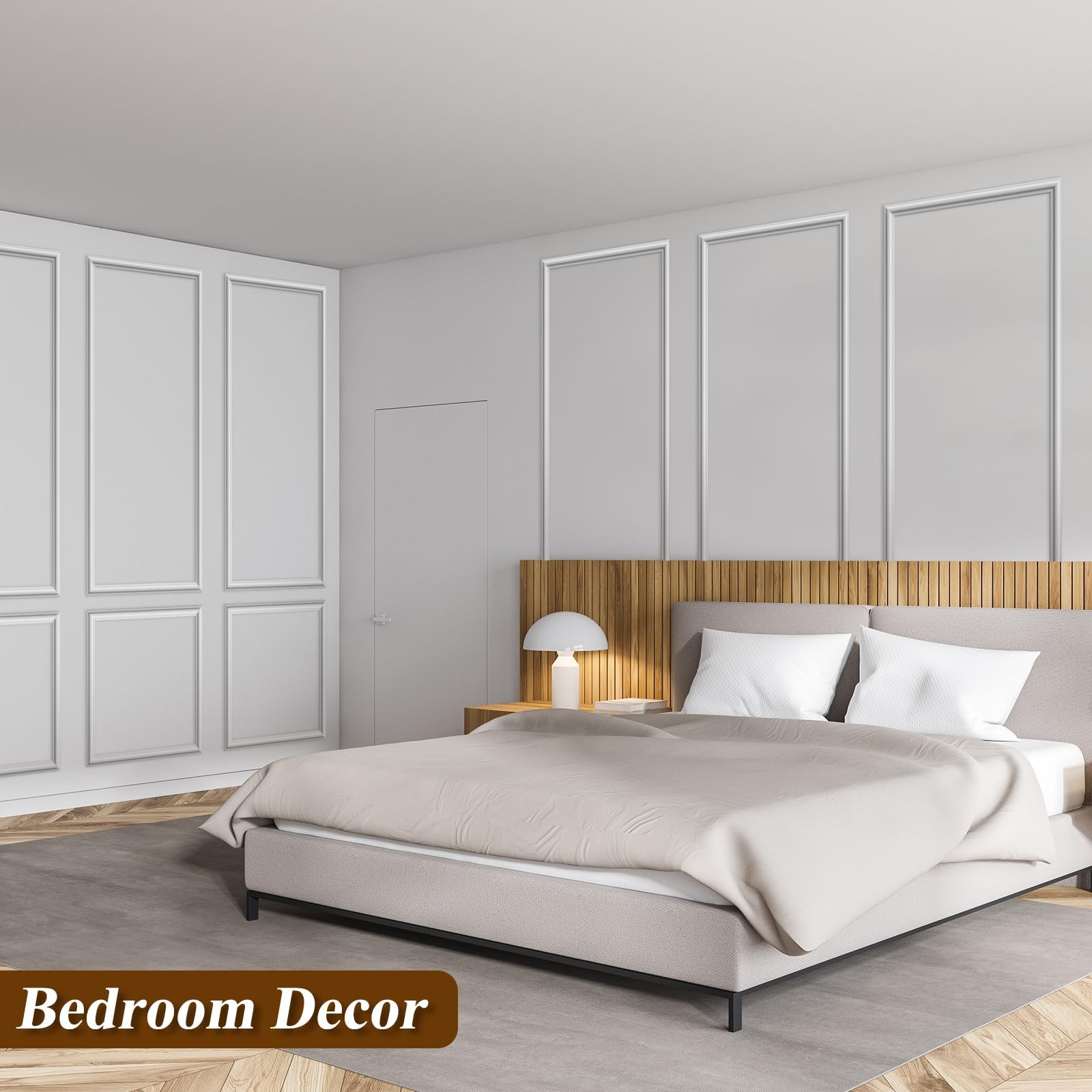 Peel and Stick Wall Molding Kit, 3D Premade Accent Molding Wainscoting Panel …