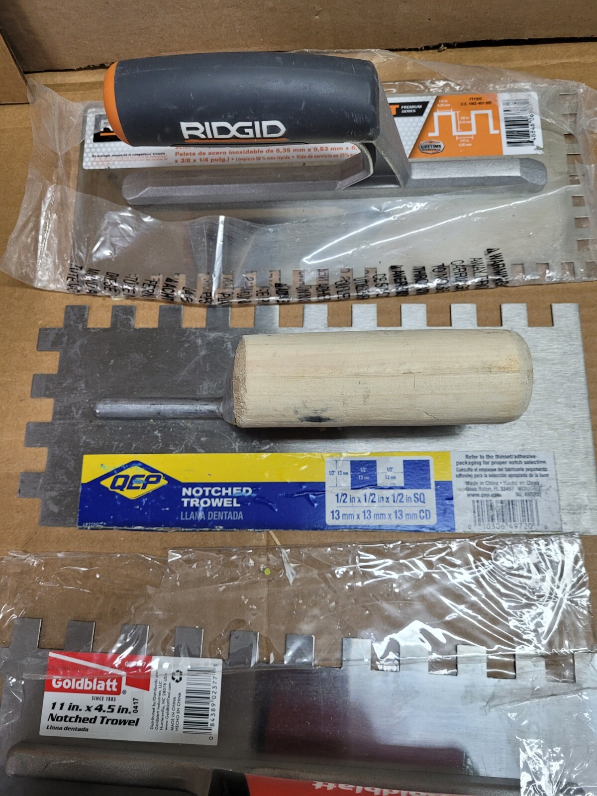 4 New Tile Trowels