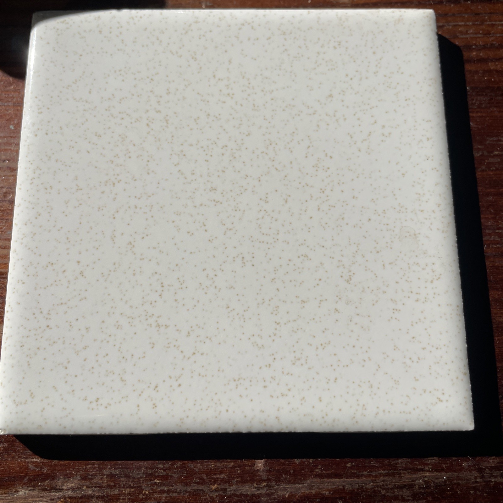 1 Wall Tile USA 4-3/8″ Vintage Gloss Brown Speckled Oatmeal