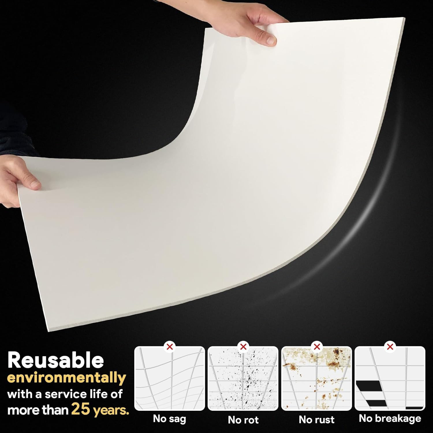 PVC Drop Ceiling Tiles 2X4 Ft – Waterproof, Fire-Rated, Commercial Grade, Easy L