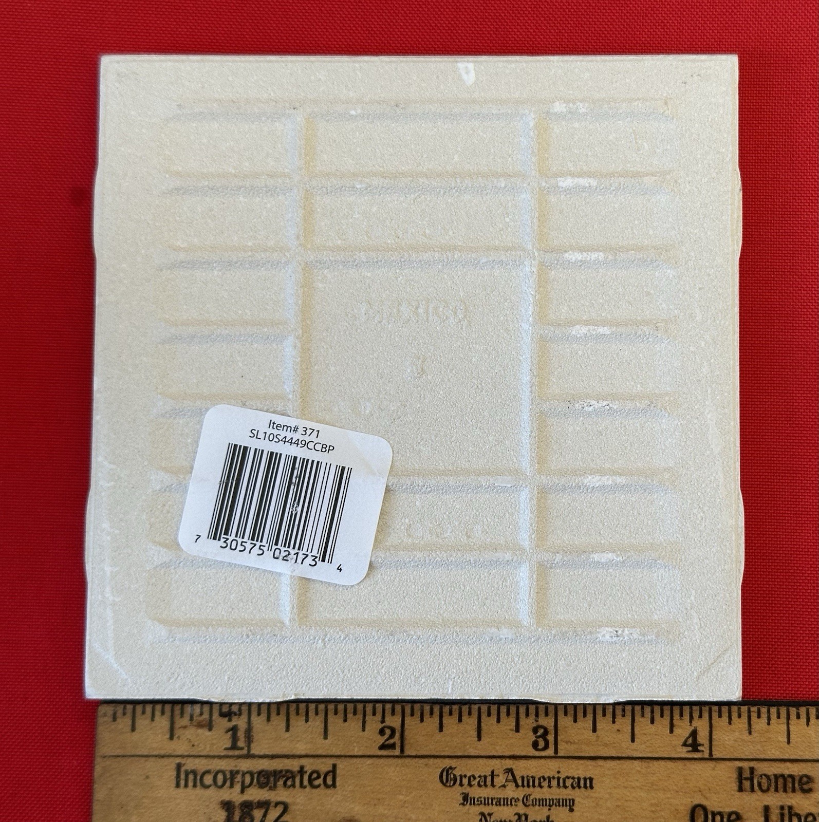 1 pc. #SL10 White: Gloss Ceramic Bullnose Tile by American Olean 4-1/4″
