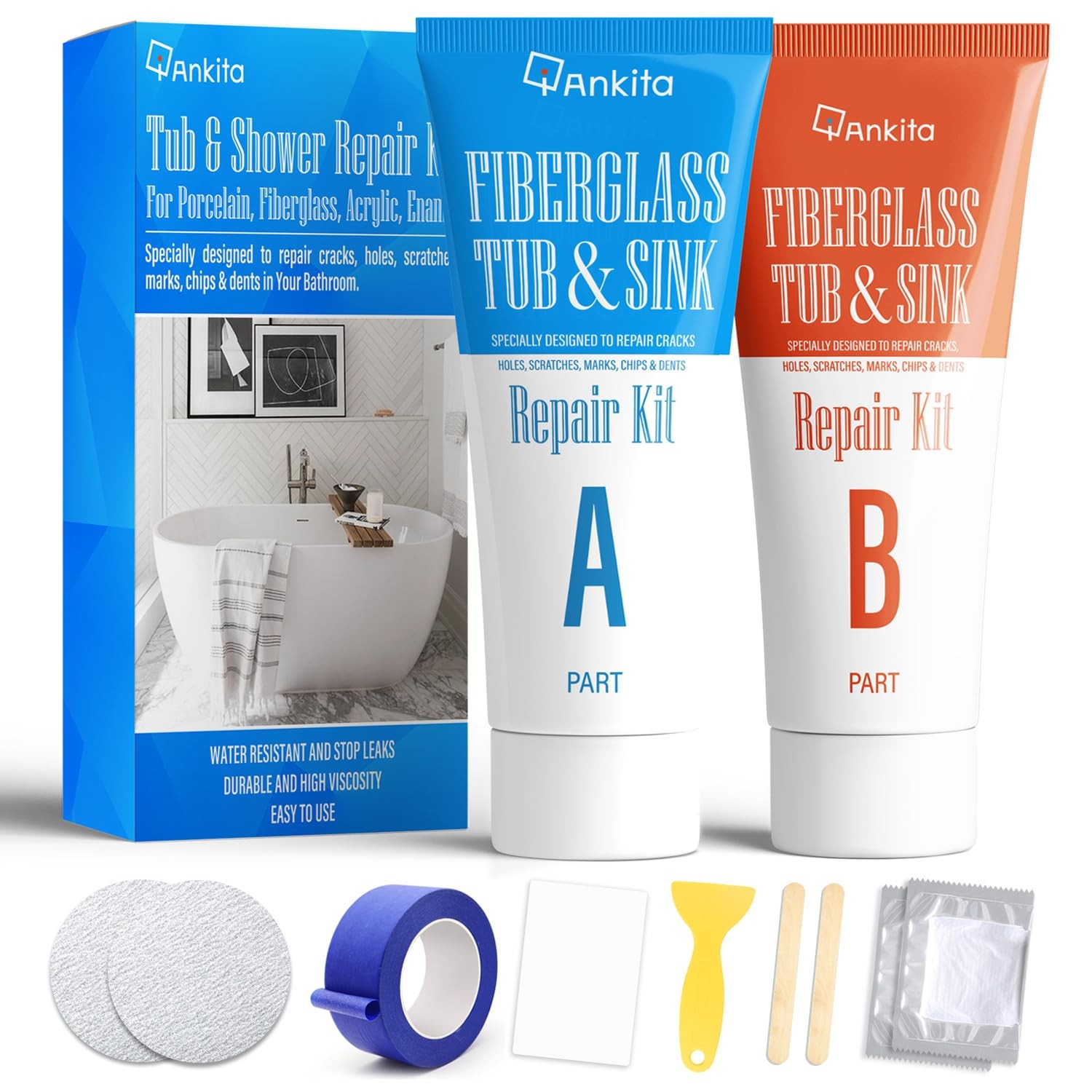 Fiberglass Bathtub Repair Kit Enamel Tub Chip Fix White Bathtub Repair Kit