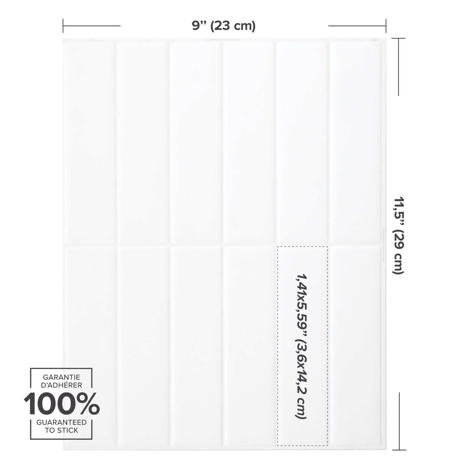 SMART TILES Peel and Stick Backsplash, 5 Sheets 11.43×9, 3D Adhesive for Kitchen
