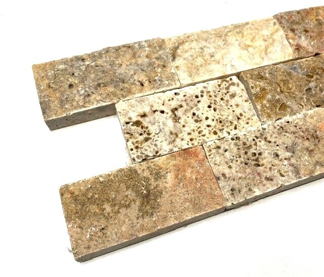 Antique Onyx 2×4 Splitface Travertine Tile Decor Wall Backsplash (Sold by piece)
