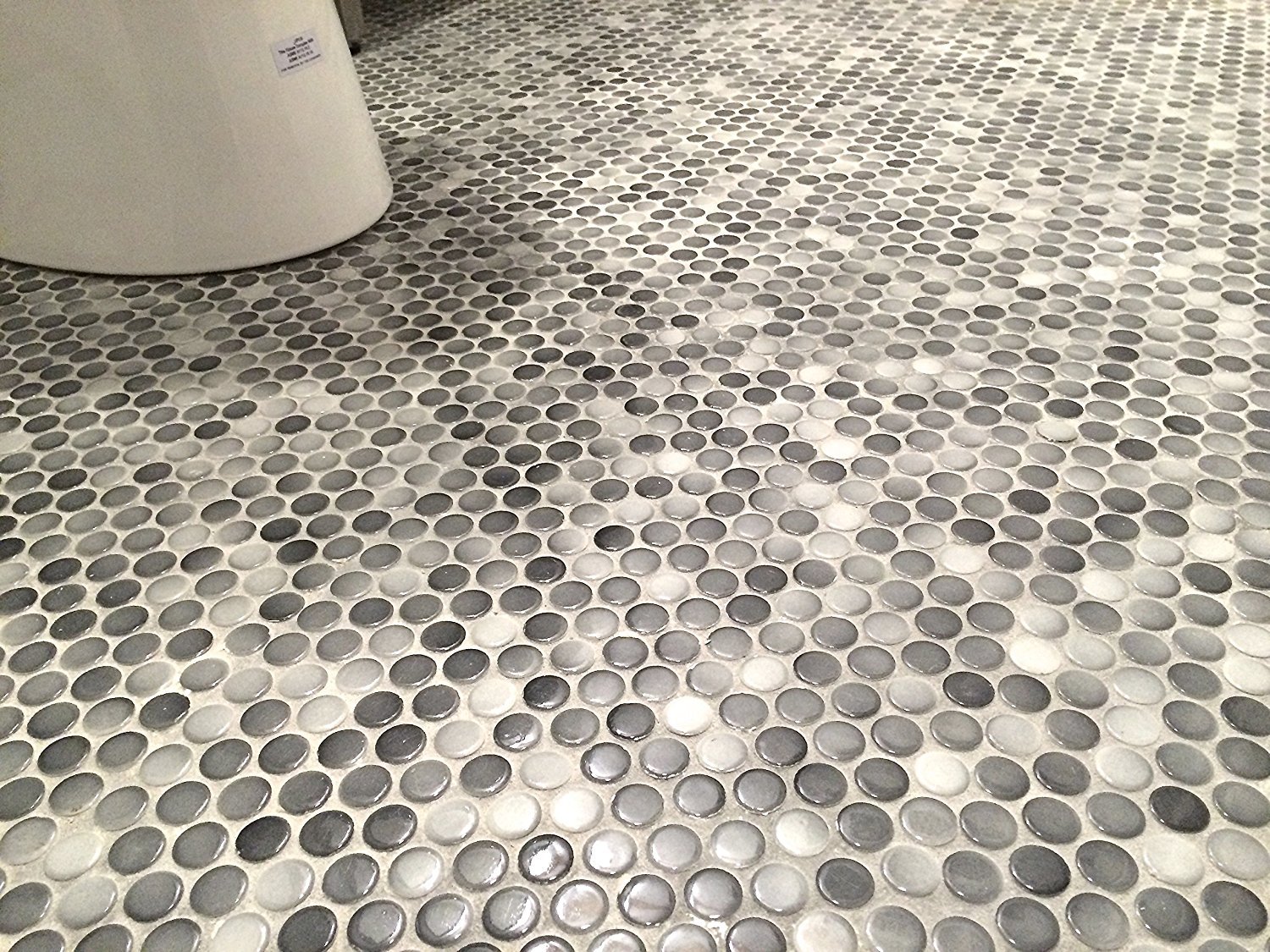 3/4 x 3/4 Penny Round Multi Gray Porcelain Mosaic Wall and Floor (5 PACK)
