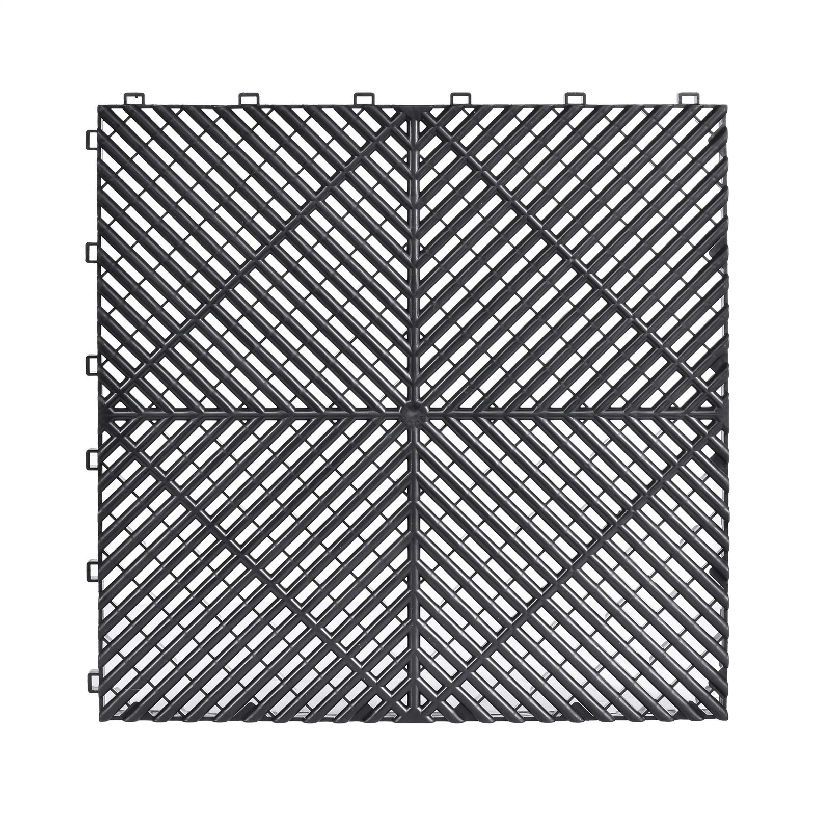 40 PCS Interlocking Garage Floor Tiles Water Drainage Non-Slip 15.75×15.75”