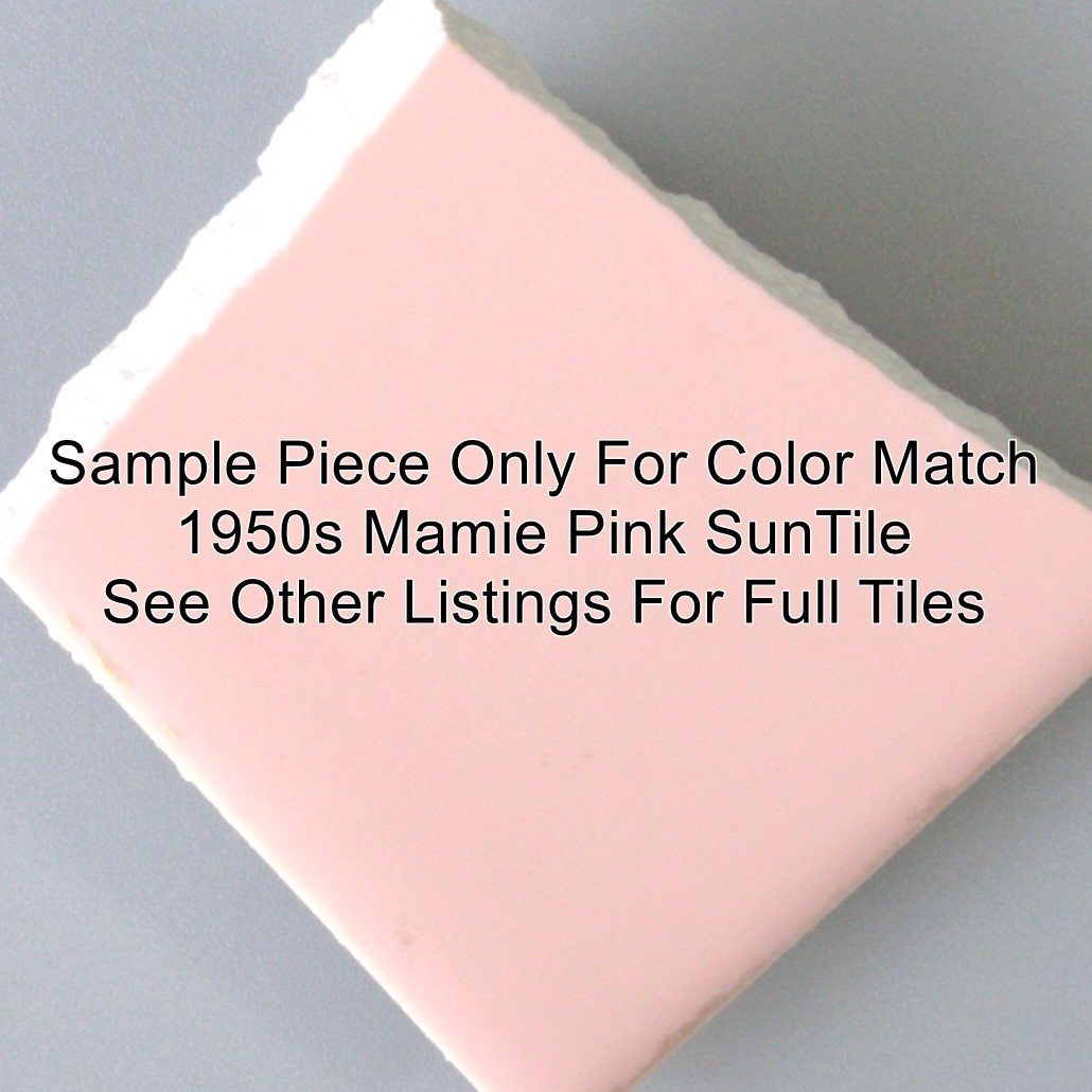 1950s Pink Bathroom Tile Sample – Mamie Pink Vintage Color Match Sample Piece