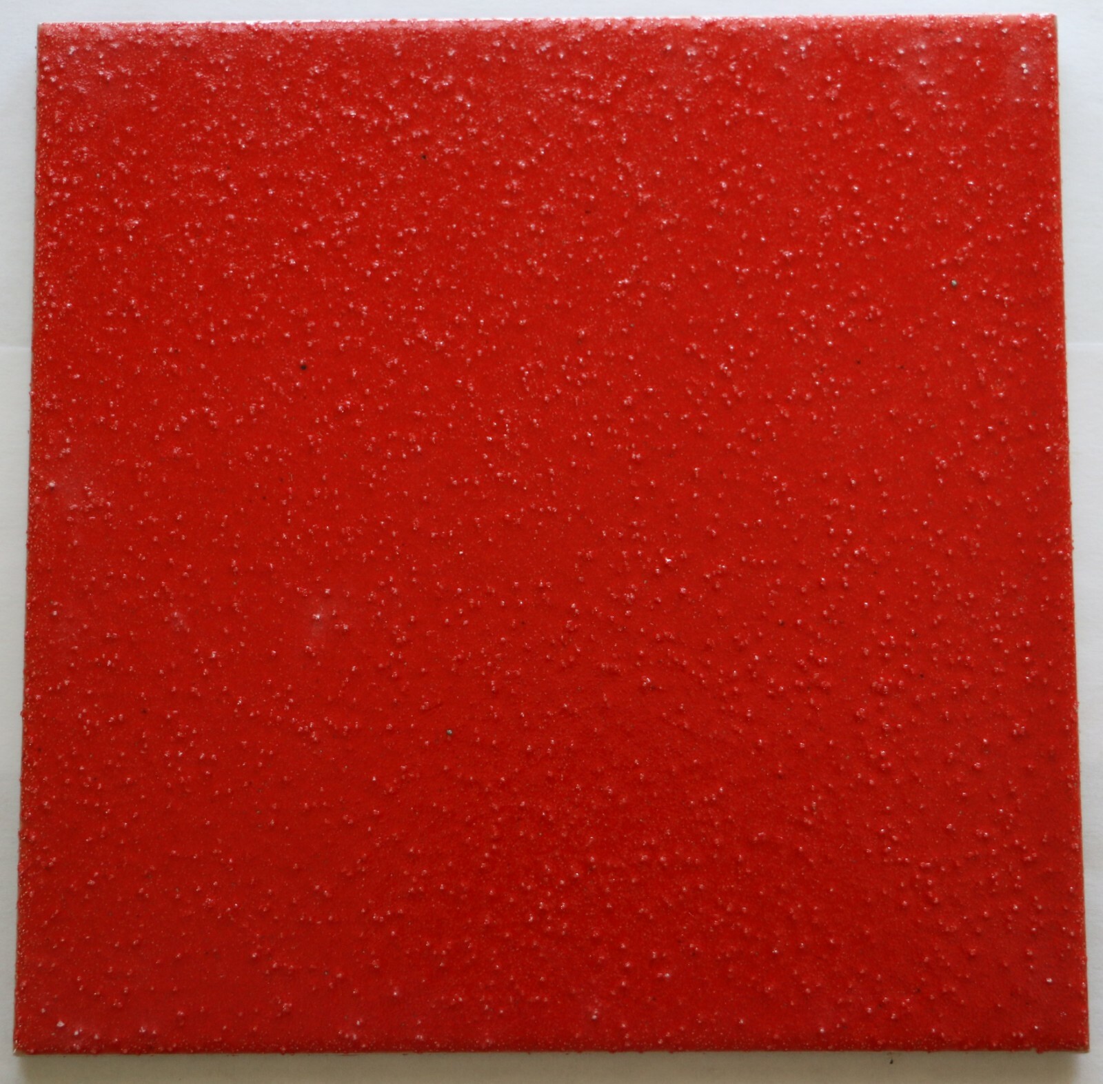 Cherry Red Textured Slip 7 7/8″ x 7 7/8″ Tile Wall Resistant Ceramic C#286 1 Pc