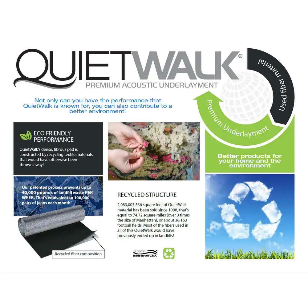 QuietWalk Floor Underlayment Antimicrobial Sound/Moisture Barrier 360 sq. ft.