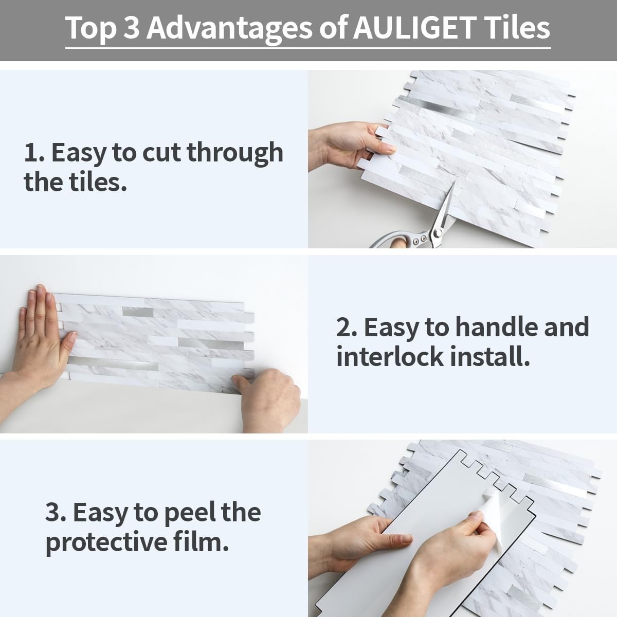 Easy DIY Kitchen Backsplash Tiles – PVC Material