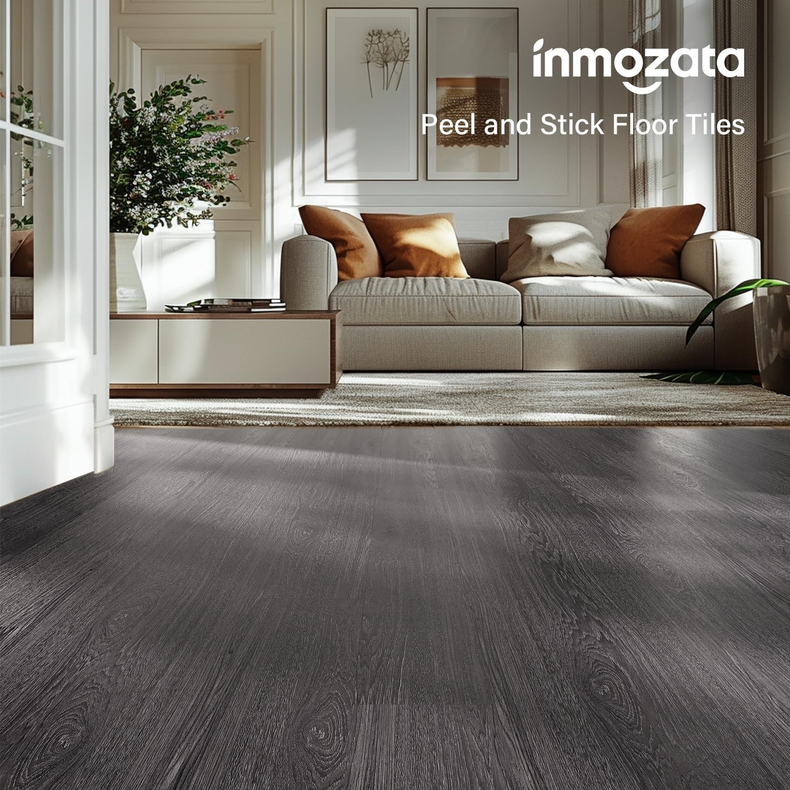 Peel and Stick Floor Tile Vinyl Plank Flooring Sample Set of 5 Packs, INMOZAT…