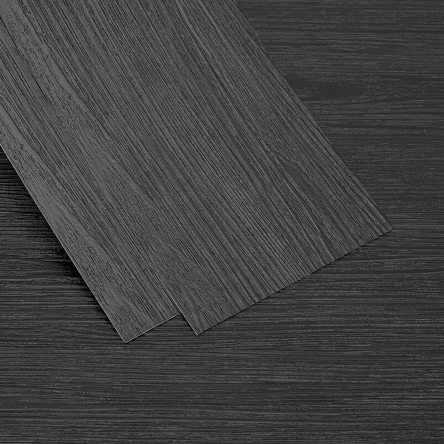 Peel and Stick Wood Grain Vinyl Floor Planks – 54 Sq.Ft
