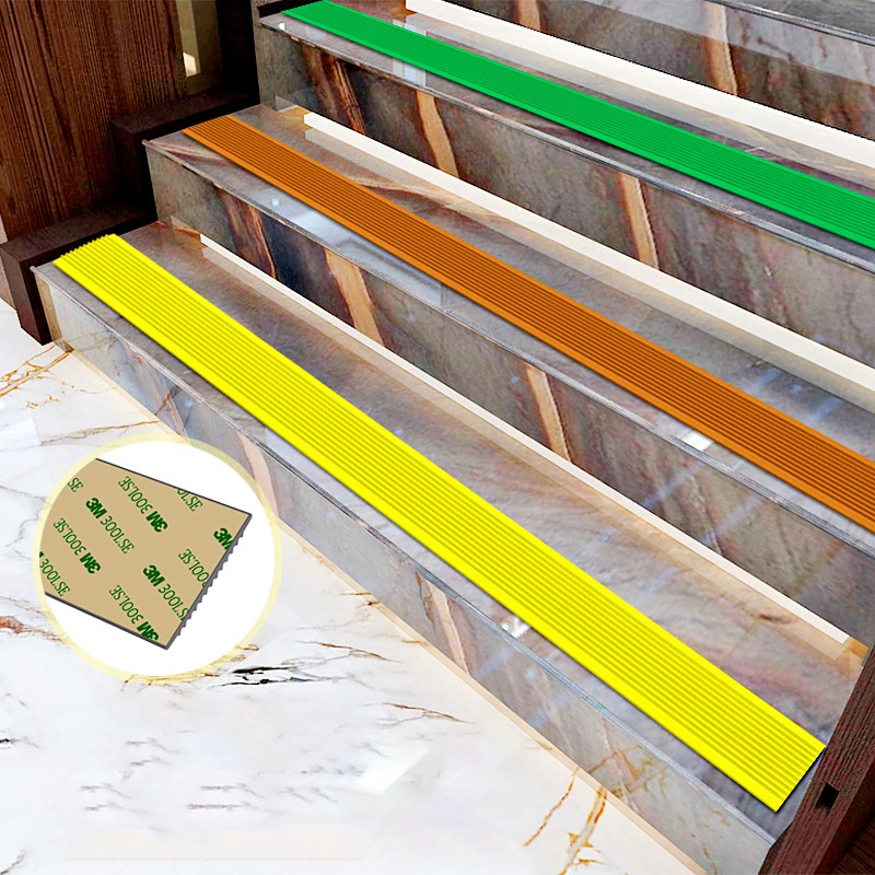 Anti-Slip PVC Rubber Self-adhesive Step Sticker Safety Strip for Stair Floor