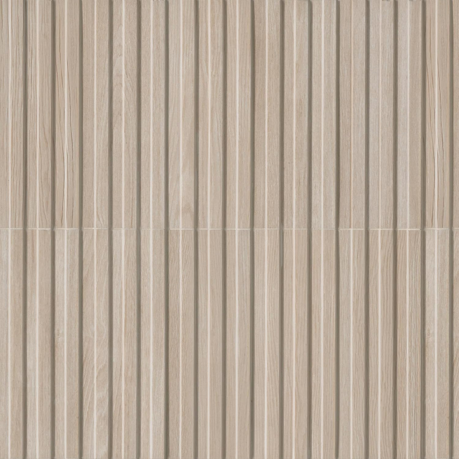 Serata Vibra Dunewood 6 In. X 16 In. Matte Porcelain Slat Fluted Wood Look Wall