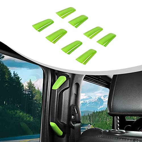 for Jeep JL A&B Pillar Grab Handles Trim Cover for 2018-2023+ Jeep Green
