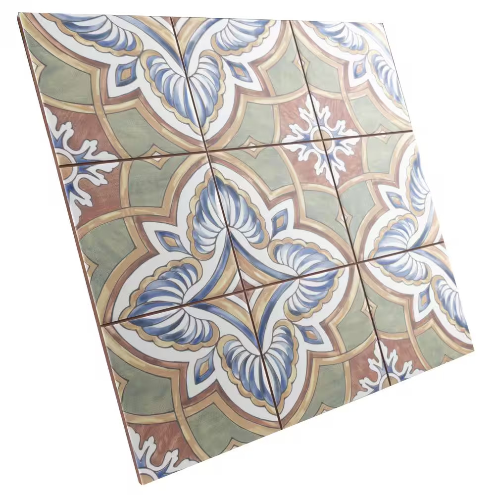 Harmonia Grove Green 13 In. X 13 In. Ceramic Floor and Wall Tile (12.0 Sq. Ft./C