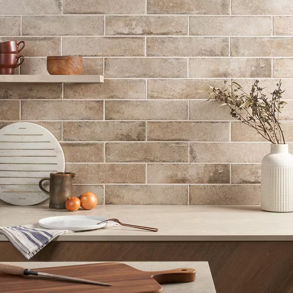 Granada Delfi 3 In. X 12 in 9.5Mm Natural Porcelain Floor and Wall Tile (46-Piec