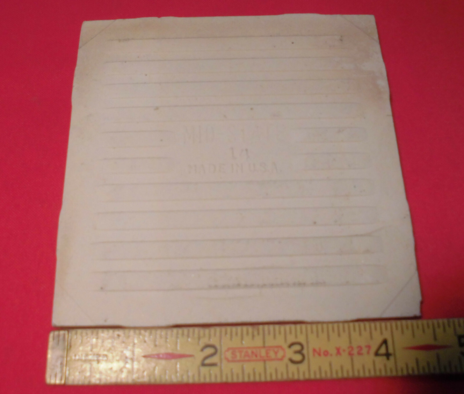 1 pc. *Speckled Beige* Ceramic Tile 4-3/8″ by Mid-State; Matte Lightly Textured