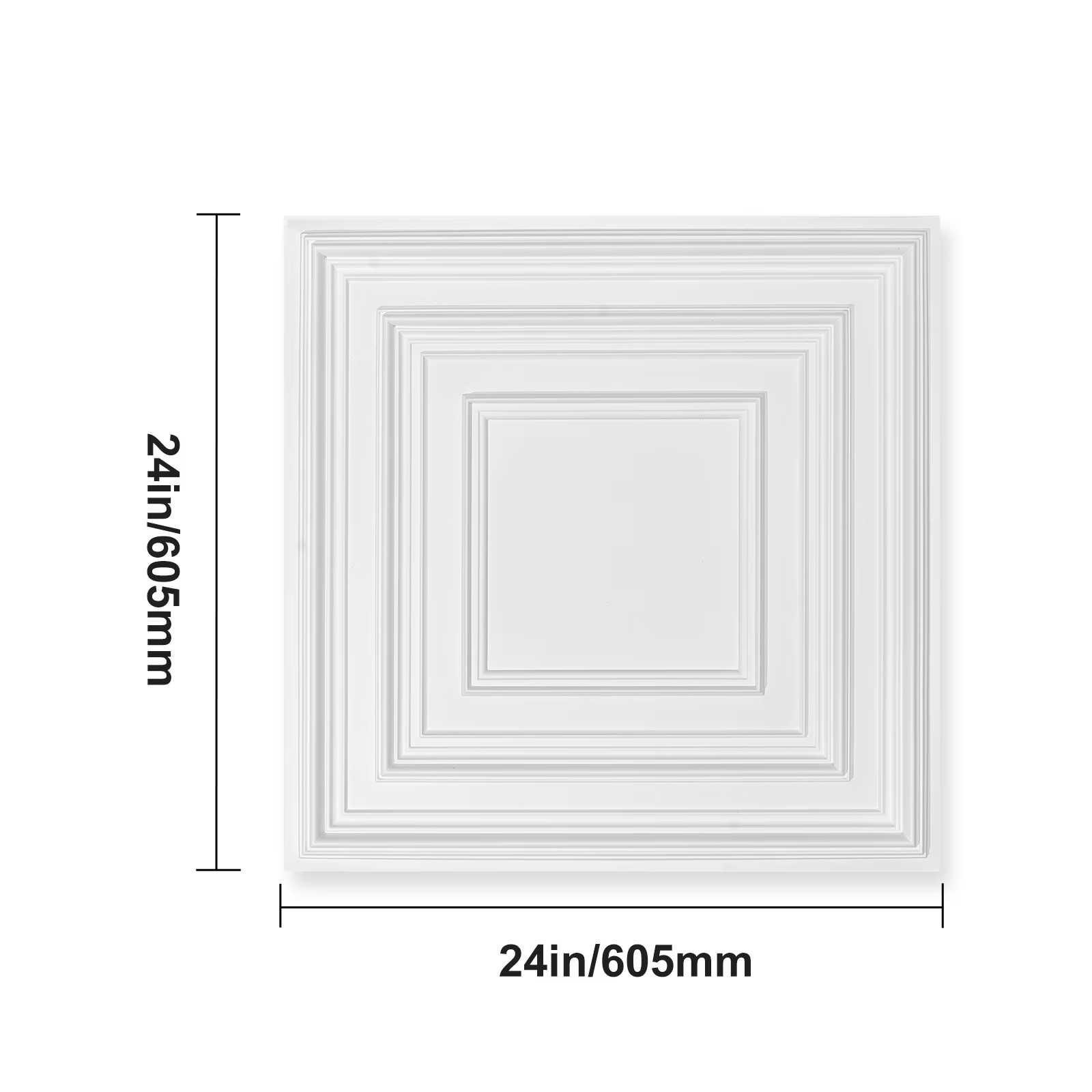 Ceiling Tiles, 12-Pack 24 x 24 in, PVC Panels for Drop Ceilings, Simple Installa