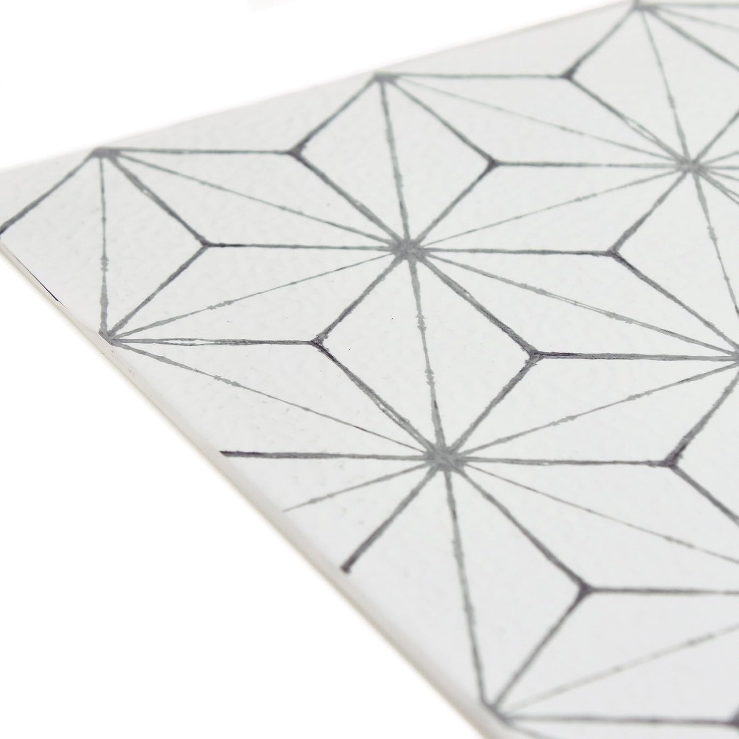 FP2481 Kikko Peel Stick Floor Tiles, White & Off-White