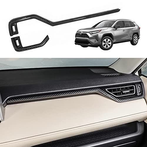 for RAV4 ABS Carbon Fiber Grain Dashboard Dashboard Side Air Vent Outlet Cover