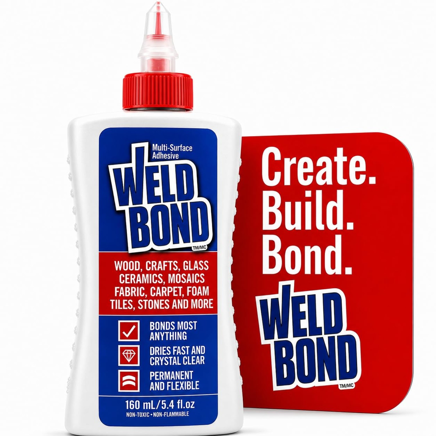 Weldbond Multi-Surface Strong Glue – Fast Drying Glue for Wood, Tile, Cera