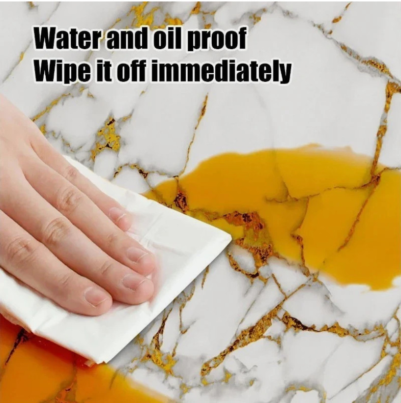 10Pcs Peel and Stick Marble Floor Wall Panels PVC Tiles Sticker US