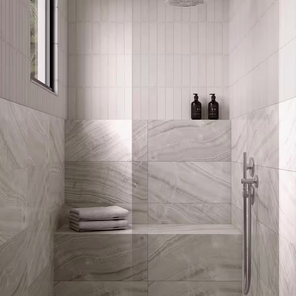 Makoto 2.5 In. X 10 In. Matte Shoji White Ceramic Wall Subway Tile (5.38 Sq. Ft.