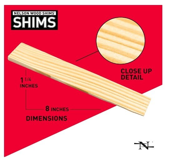 Nelson Wood Shims 8″, 120 Shims