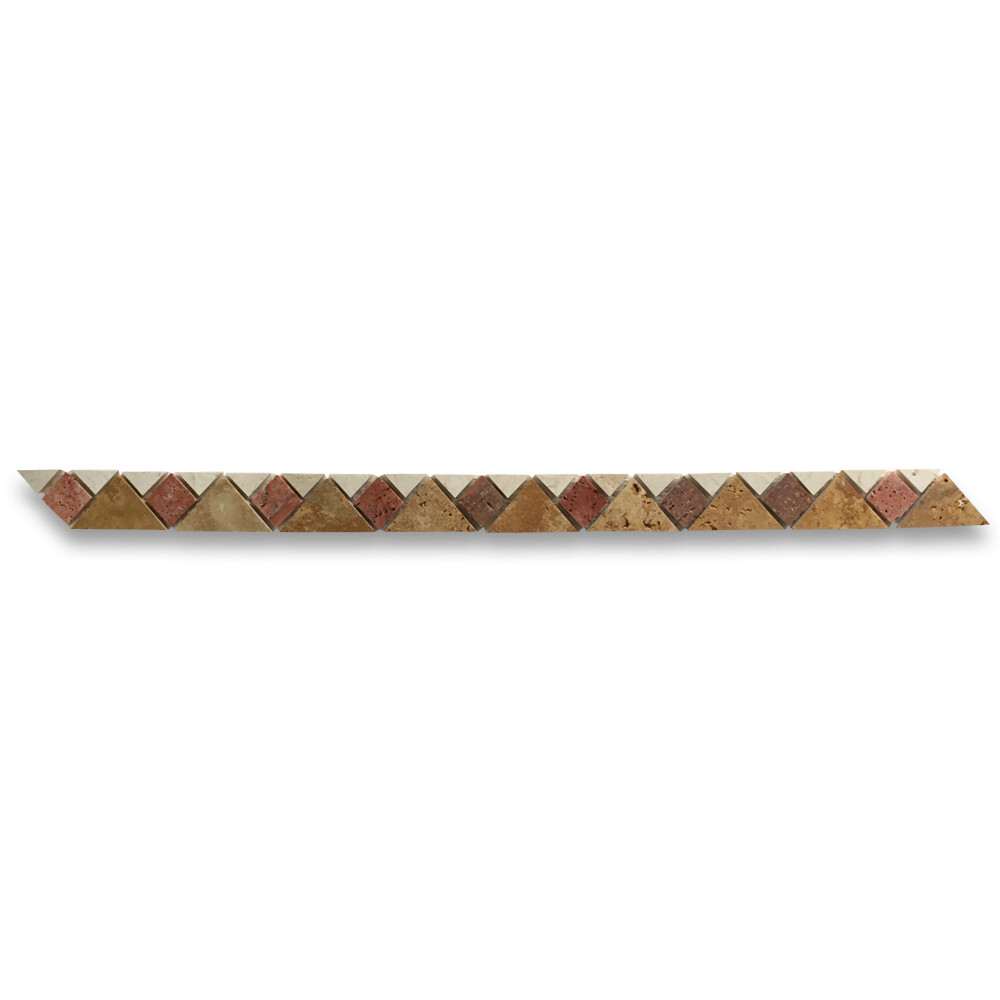 B0002P Marble Mosaic Border Listello Tile Chloe Gold 1.6×7.9 Polished Accent