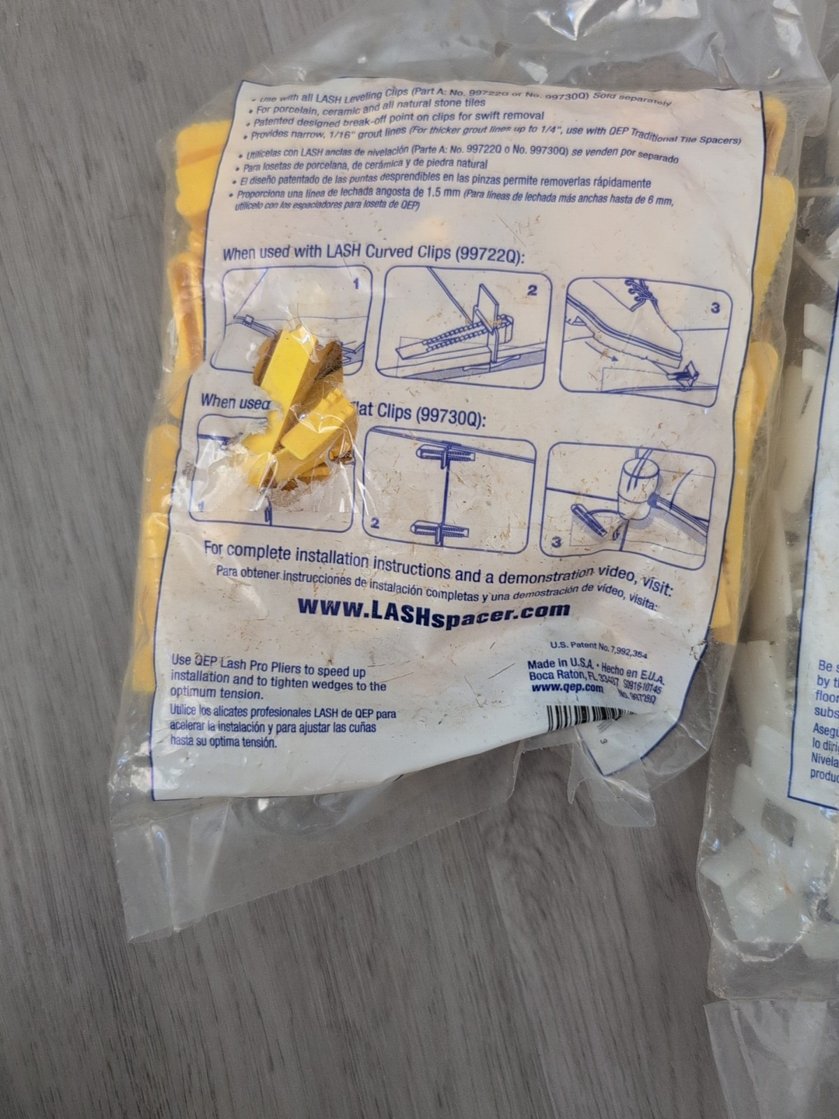 New QEP LASH Curved Floor Tile Leveling System, Clips Part A + Wedges part B 96
