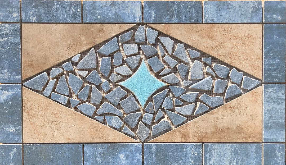 26 9/16″ x 15 3/8″ Tile Medallion – Happy Floors French Quarter tile series