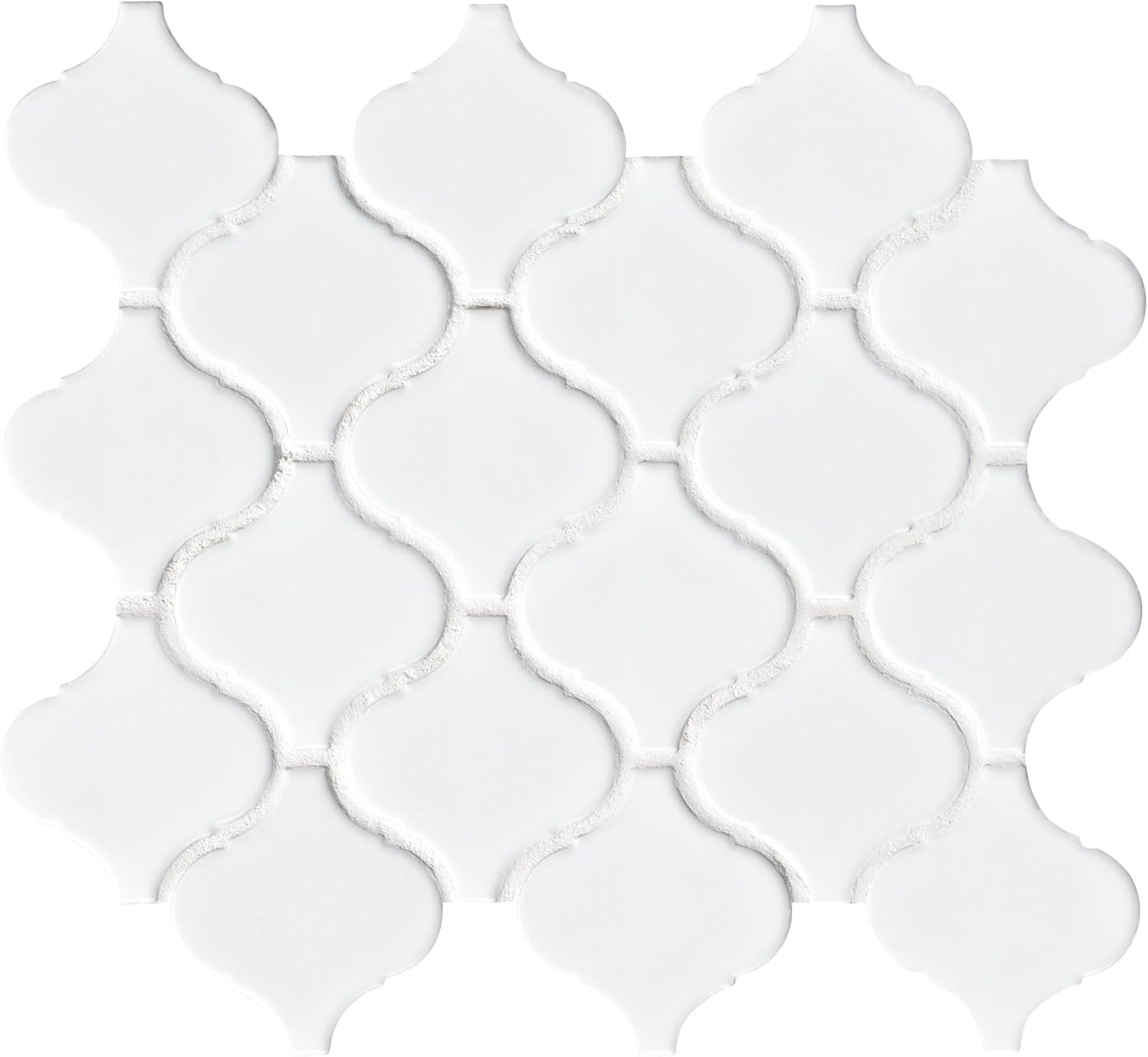 Retro Bianco Arabesque 12×12 Glazed Porcelain Mosaic Tile for Stylish Spaces