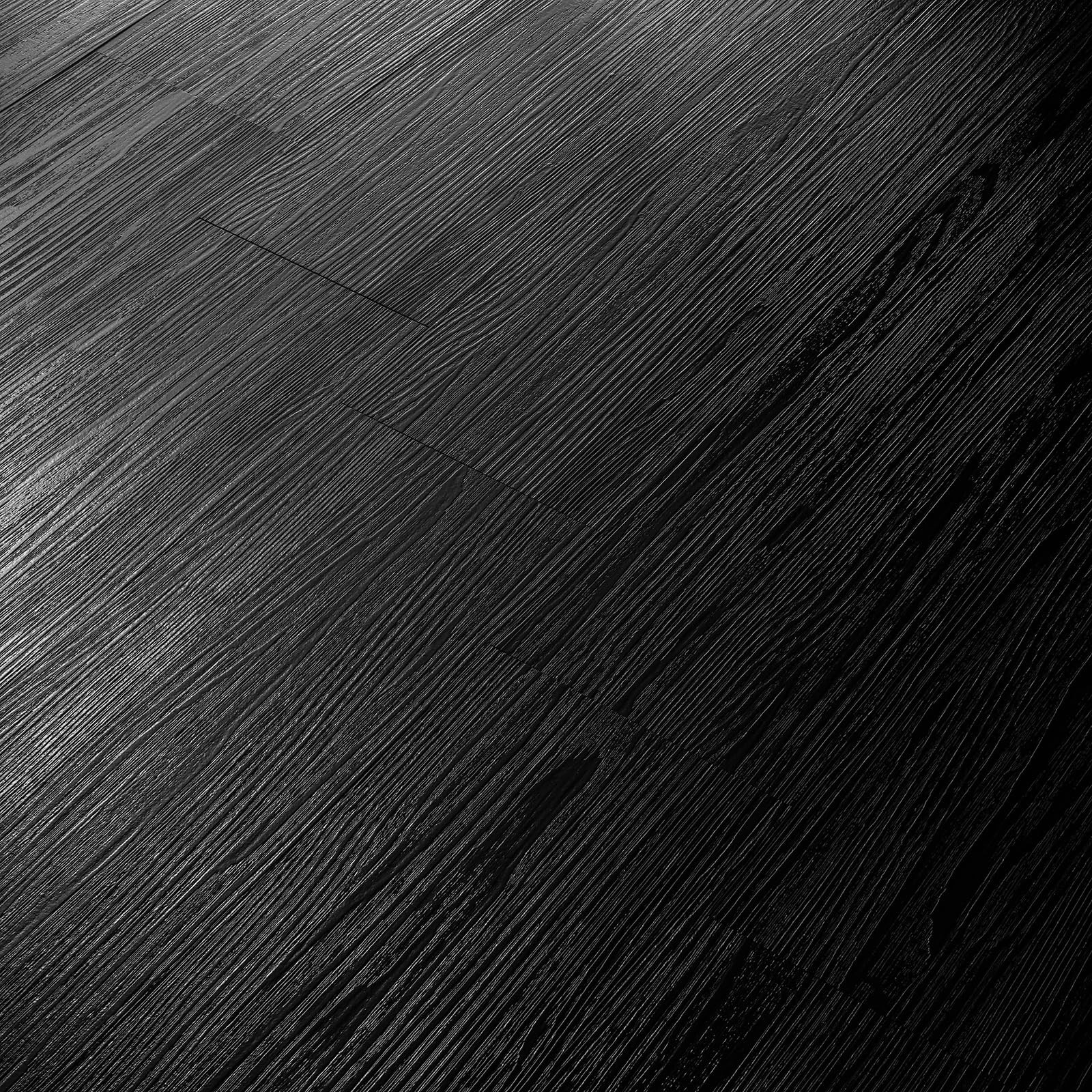 FunStick 35-Pack 6″x36″ Black Wood Peel and Stick Floor Tile Waterproof Vinyl…
