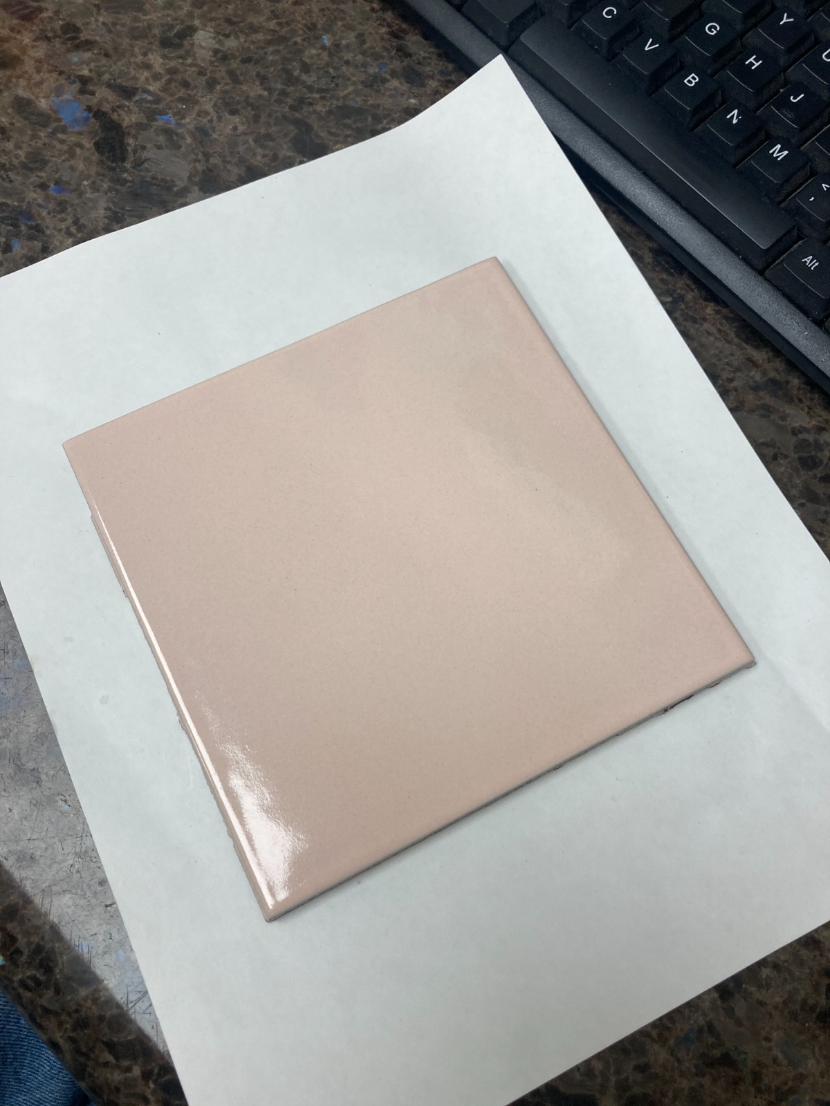 4×4 Tile Glossy Morning Peach Mosaic Wall Remodel Ceramic C#291-655 Sample