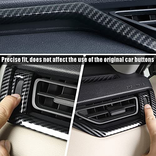 for RAV4 ABS Carbon Fiber Grain Dashboard Dashboard Side Air Vent Outlet Cover