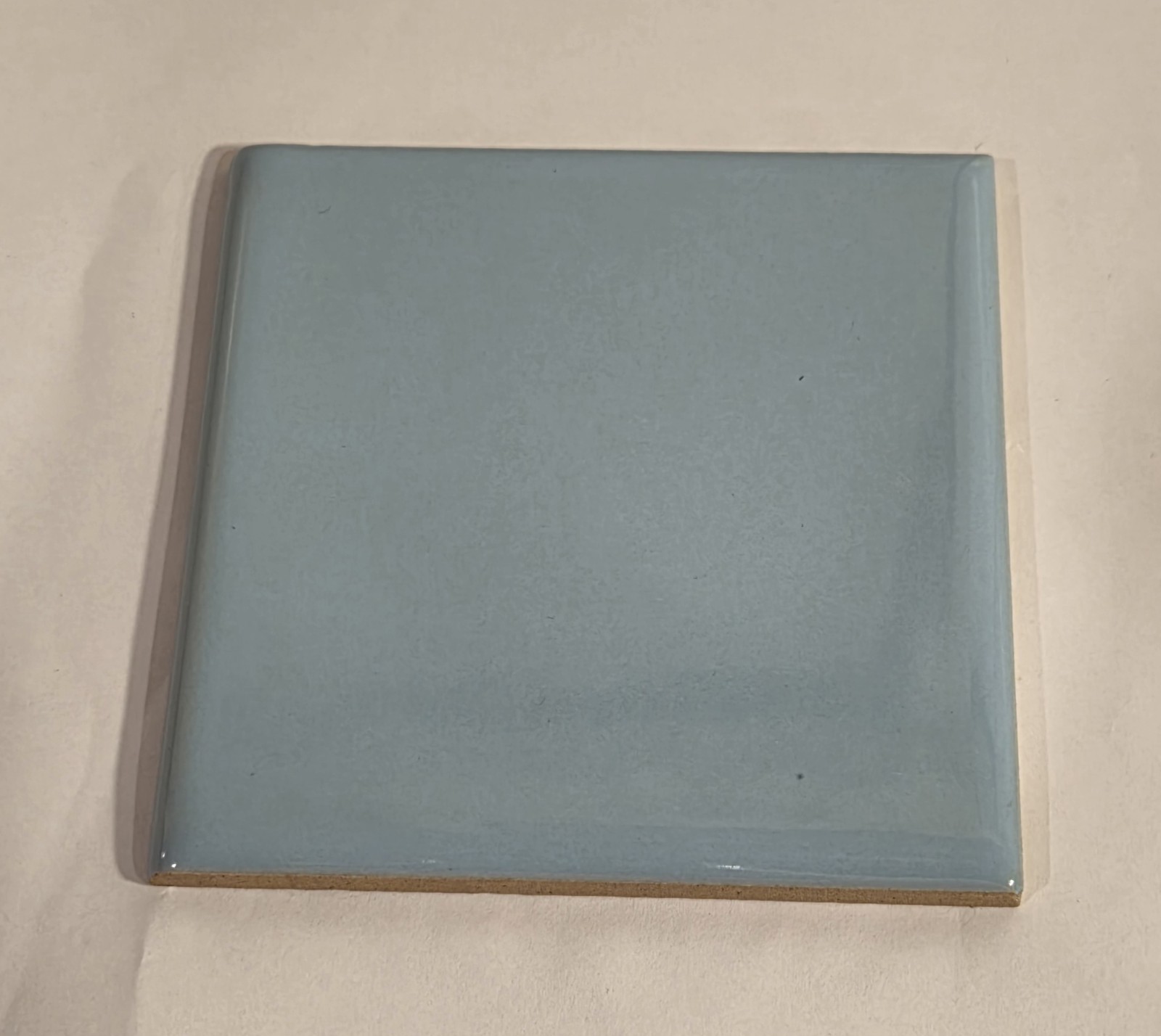 Vintage Romany Spartan Ceramic Tile: Glossy Baby Light Blue 4.25″ X 4.25″