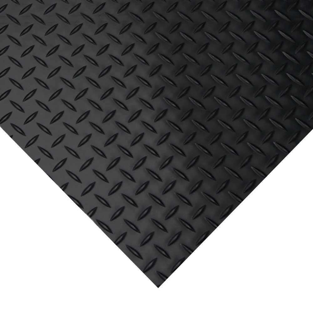 DiamondPlate Rubber Flooring Roll 3 mm x 4 ft x 2 ft Roll Black