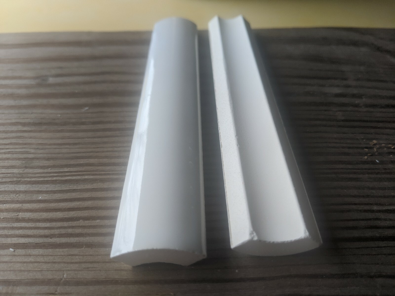 4 pc American Olean Vintage Ceramic Tile quarter round bullnose A106 Polar White
