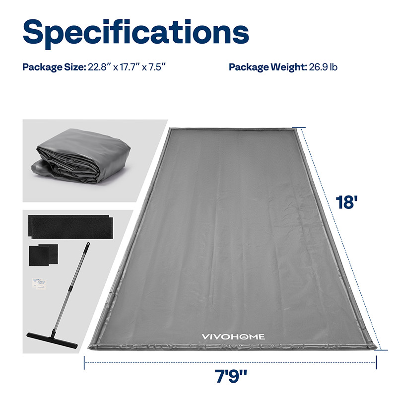 Garage Floor Mat Non-Slip Containment Mat for Waterproof Protection Raised Edge