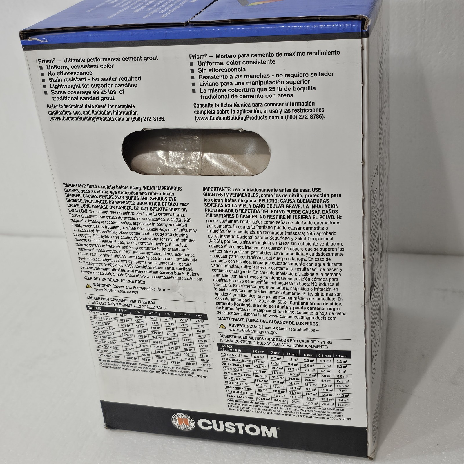 NEW Custom Prism Ultimate Performance Grout – 17 lb Haystack Color