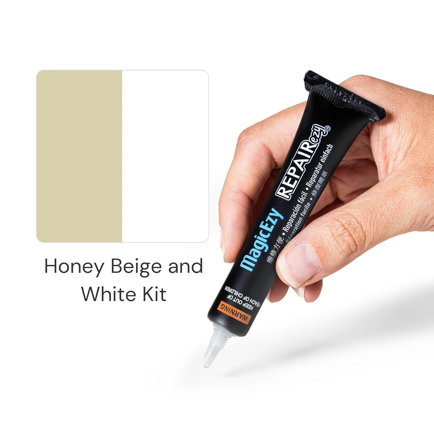 Tile Repairezy Tile Repair Kit (Honey Beige/White) – Crack and Chip Repair for F