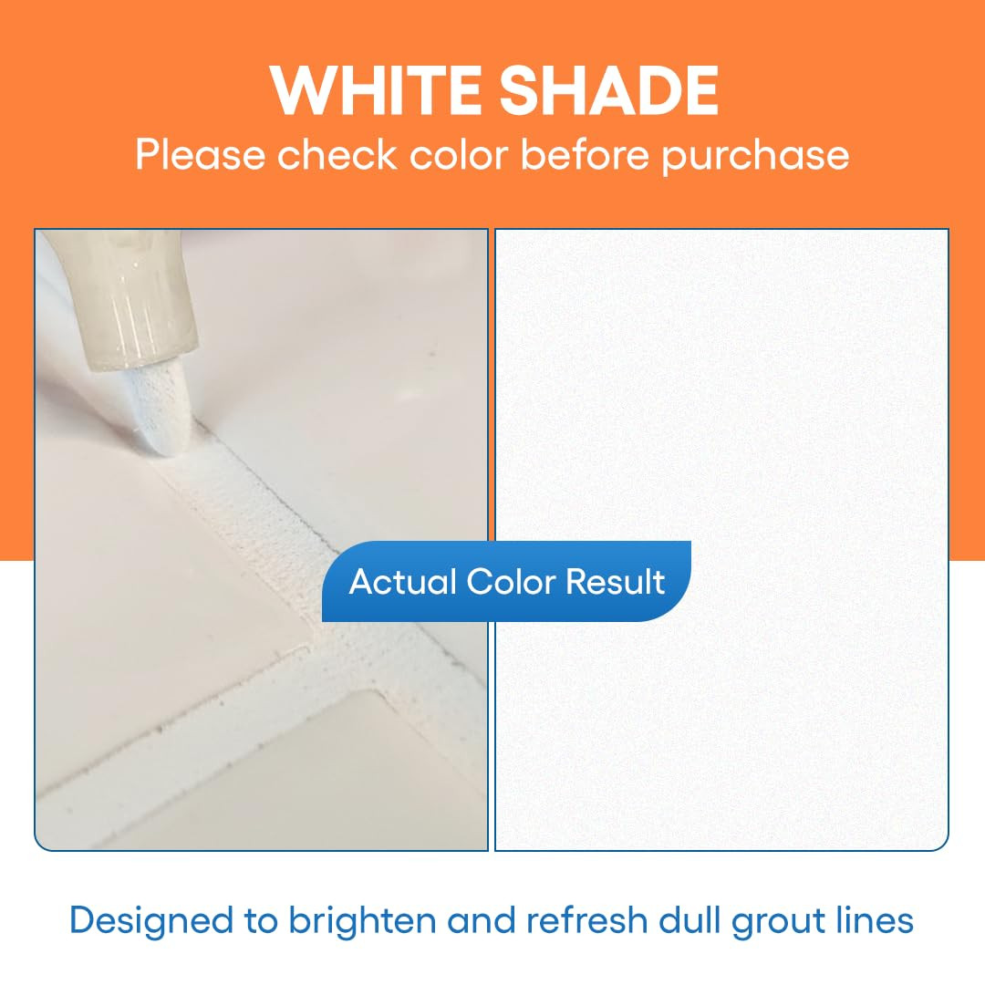 Grout Pen – White – Tile Grout Paint & Repair Pen for Bathroom & Kitchen, Wat…