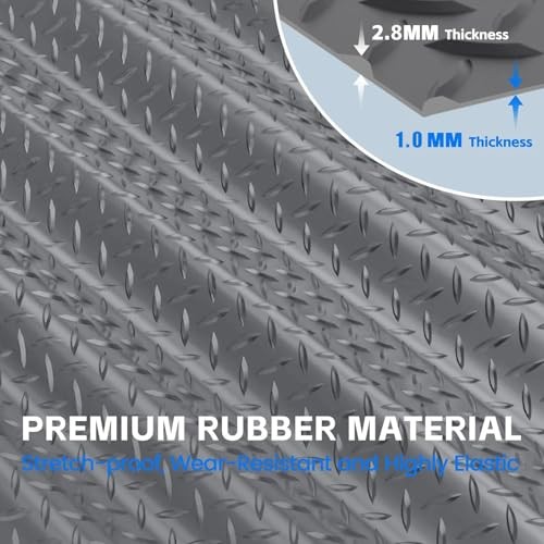 Garage Floor Mat, 2.8mm Thickened PVC Flooring Roll for Under 8×30 FT Gray